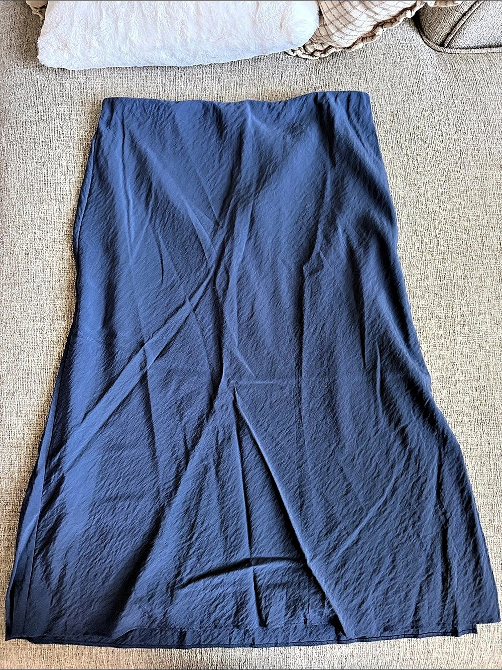 Madewell The Layton Midi Slip Skirt Blue Size 12